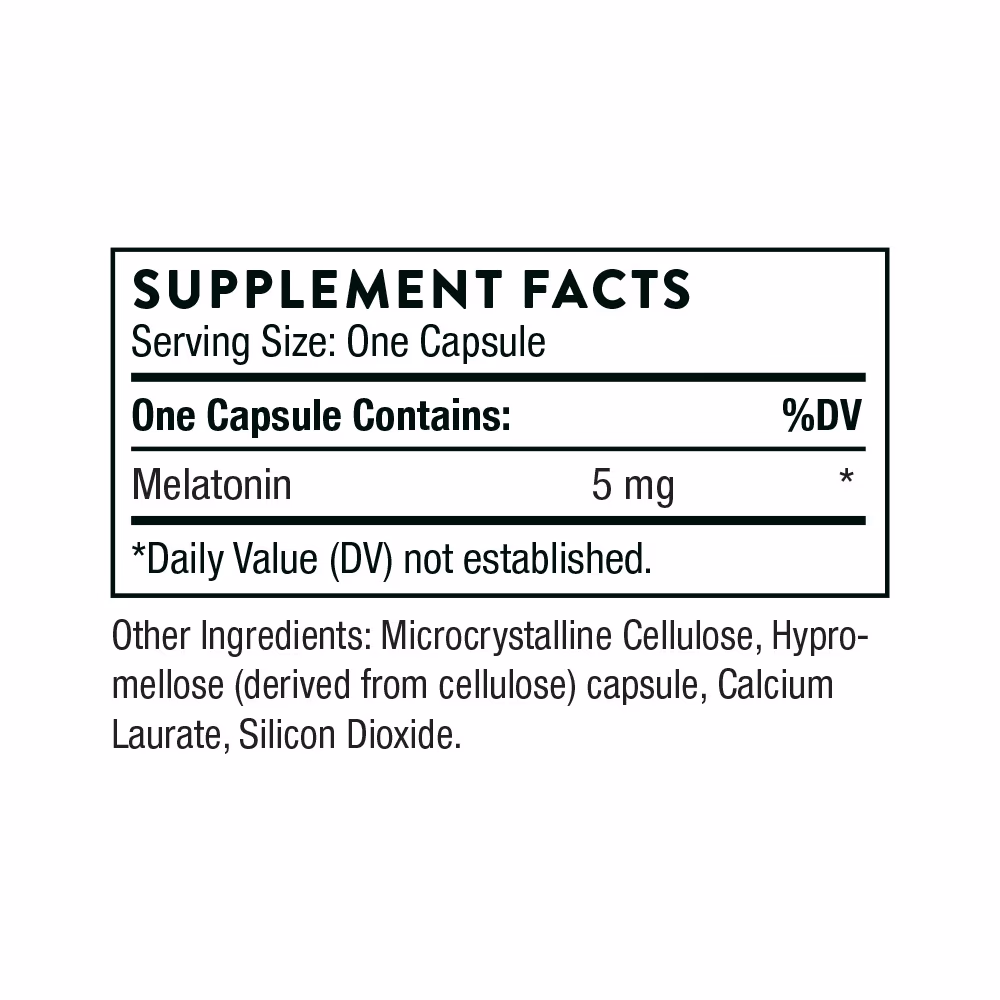 Thorne Melaton 5mg - 60 Capsules 2