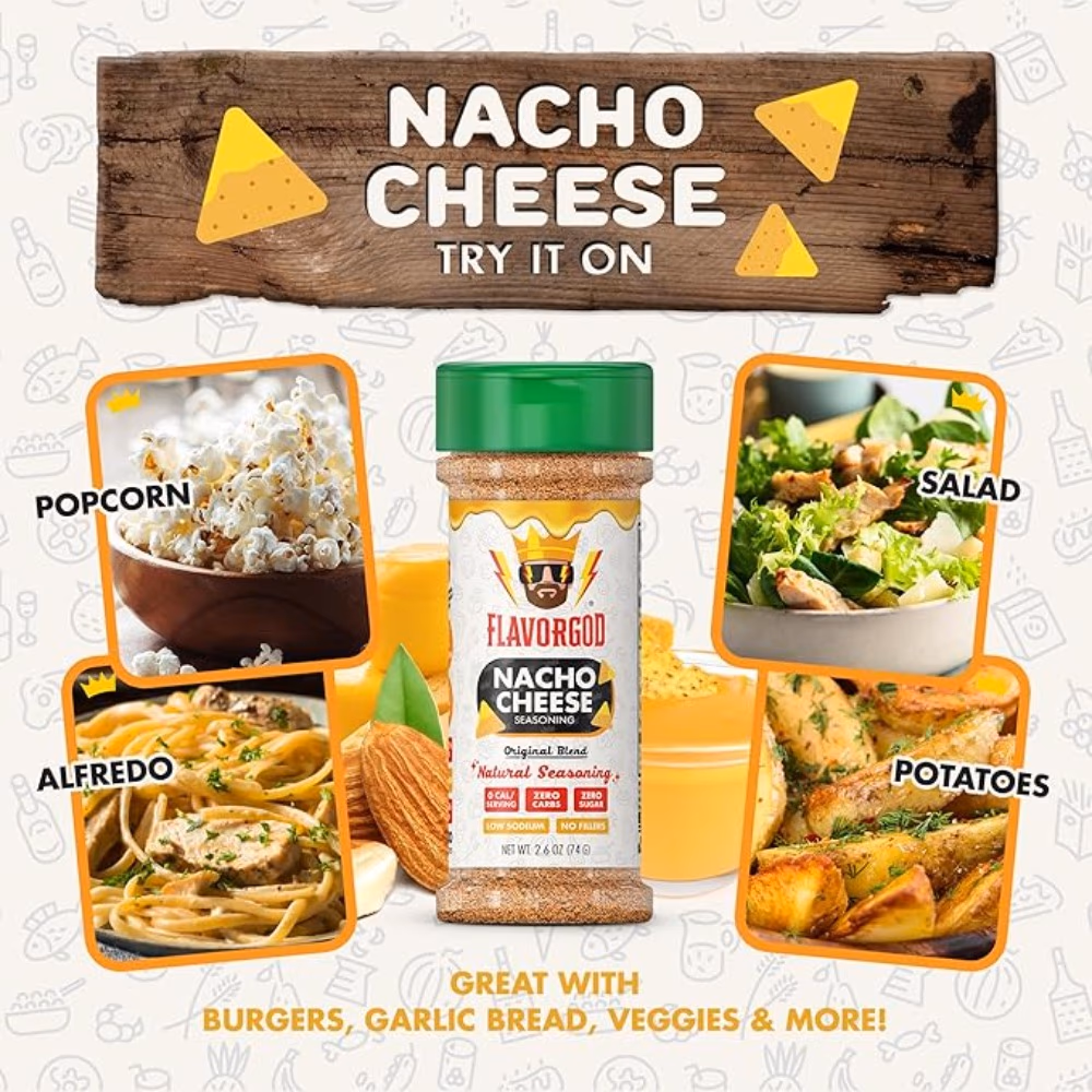 FlavorGod Spice Vegan Nacho Cheese 74g 4