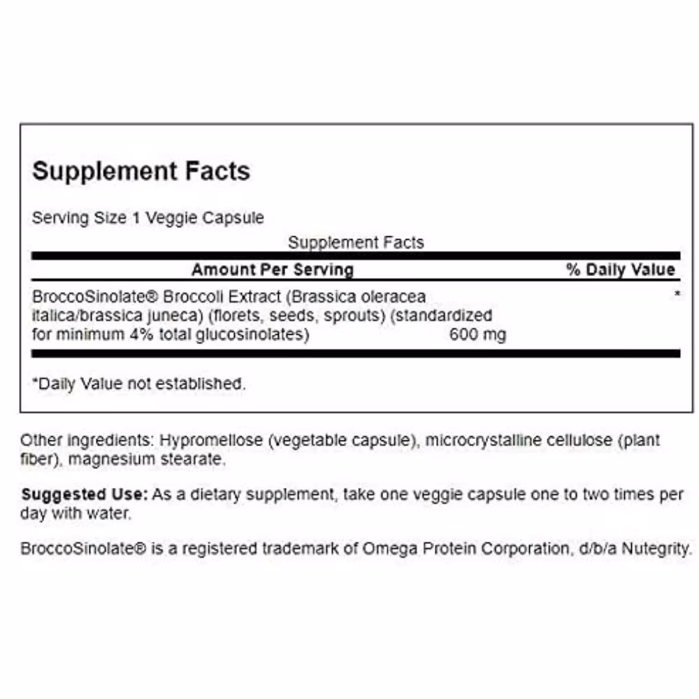 Swanson Broccoli Extract Capsules 120s 2
