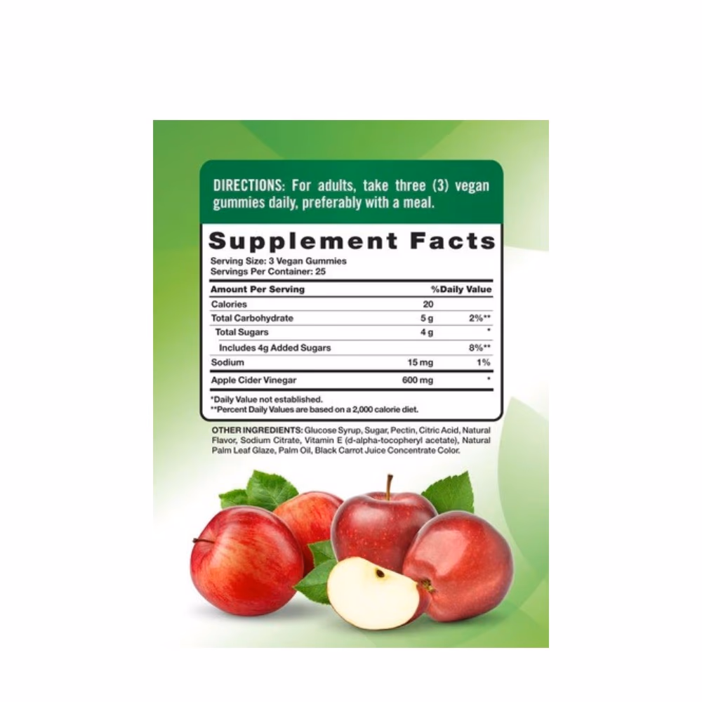 Nature's Truth Apple Cider Vinegar 600mg Apple Gummies 75s 4