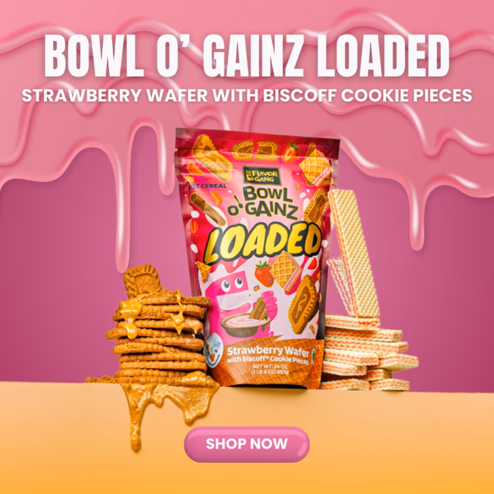 The Flavour Gang Hot Cereal Bowl Gainz Loaded Strawberry Wafer – 681 g 2