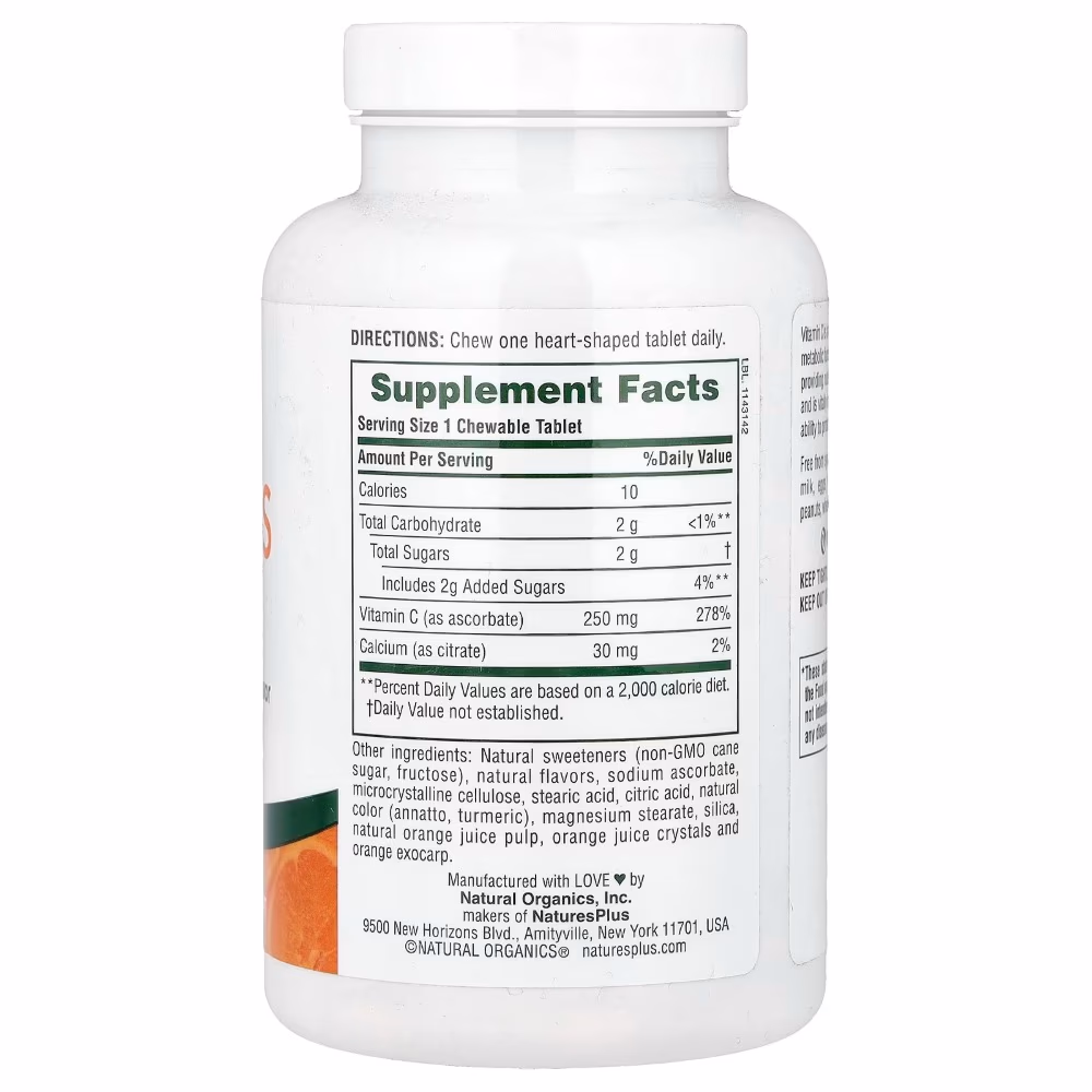 Nature’s Plus Chew Love Buffs Vitamin C 250 mg Tablets – 90 Count 2