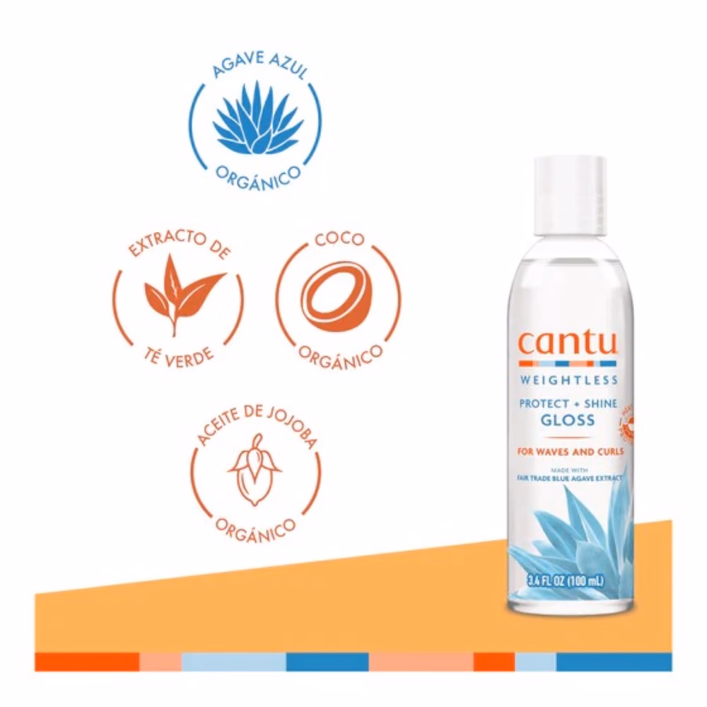 Cantu Weightless Protect & Shine Hair Gloss – 100 ml 2