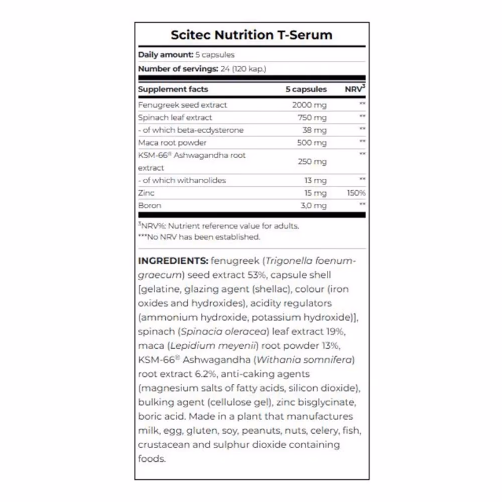 Scitec T Serum Capsules – 120 Count 2
