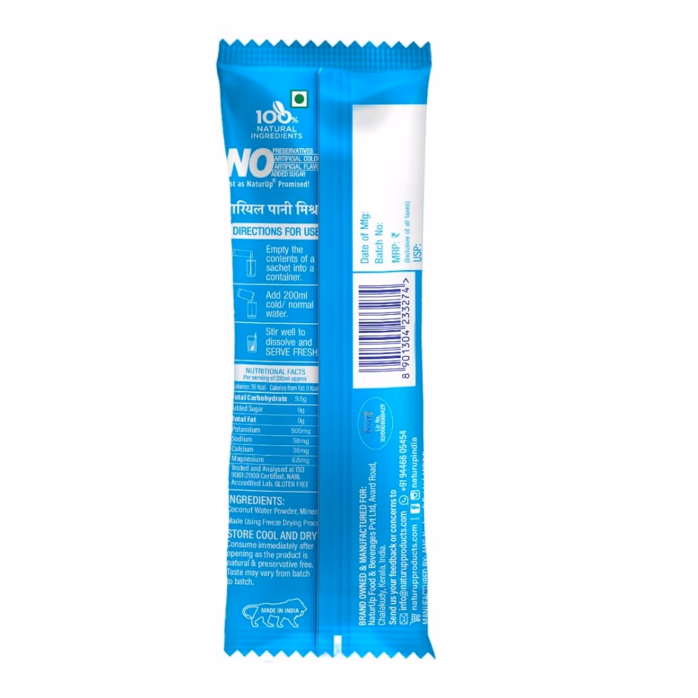 NaturUp Instant Tender Coconut Water Mix – Pack of 1 4