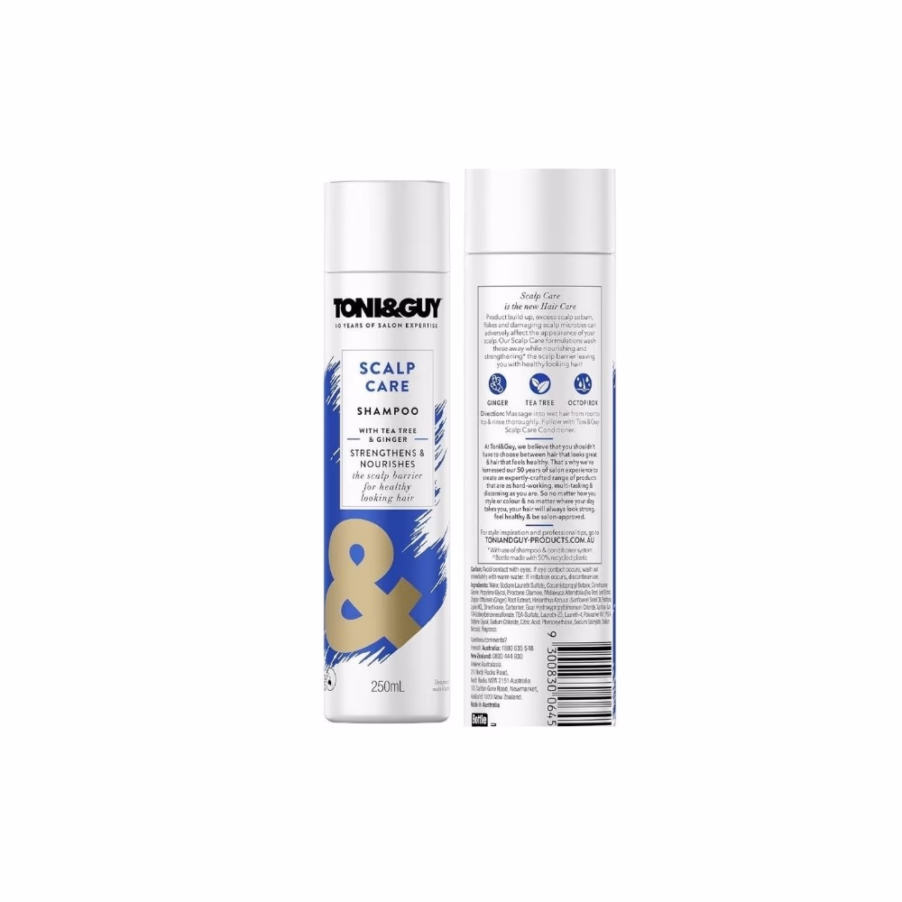 Toni & Guy Scalp Care Tea Tree & Ginger Shampoo 250ml 3