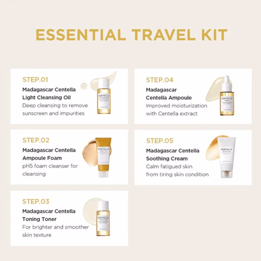 SKIN1004 Centella Travel Kit – Mini Skincare Set for Hydration, Soothing & Barrier Care 2