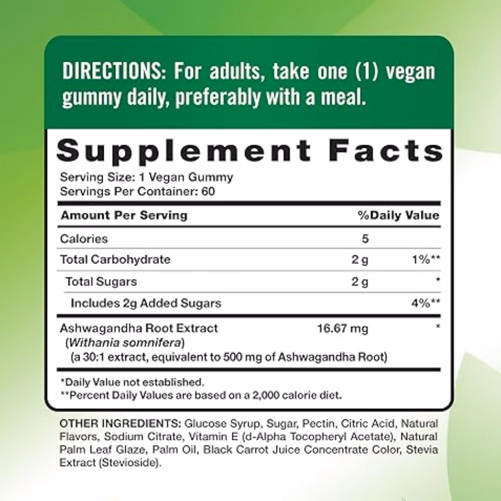Nature's Truth Ashwagandha 60 Tropical Gummies  2