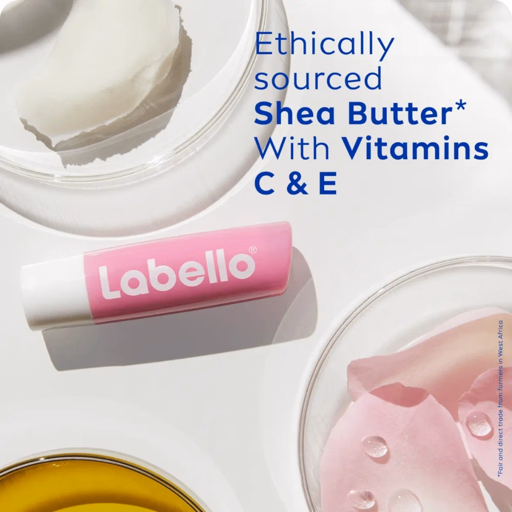 Labello Soft Rose Lip Balm 4.8g - Hydrating Lip Care with Soft Rose Tint for Smooth And Beautiful Lips 4