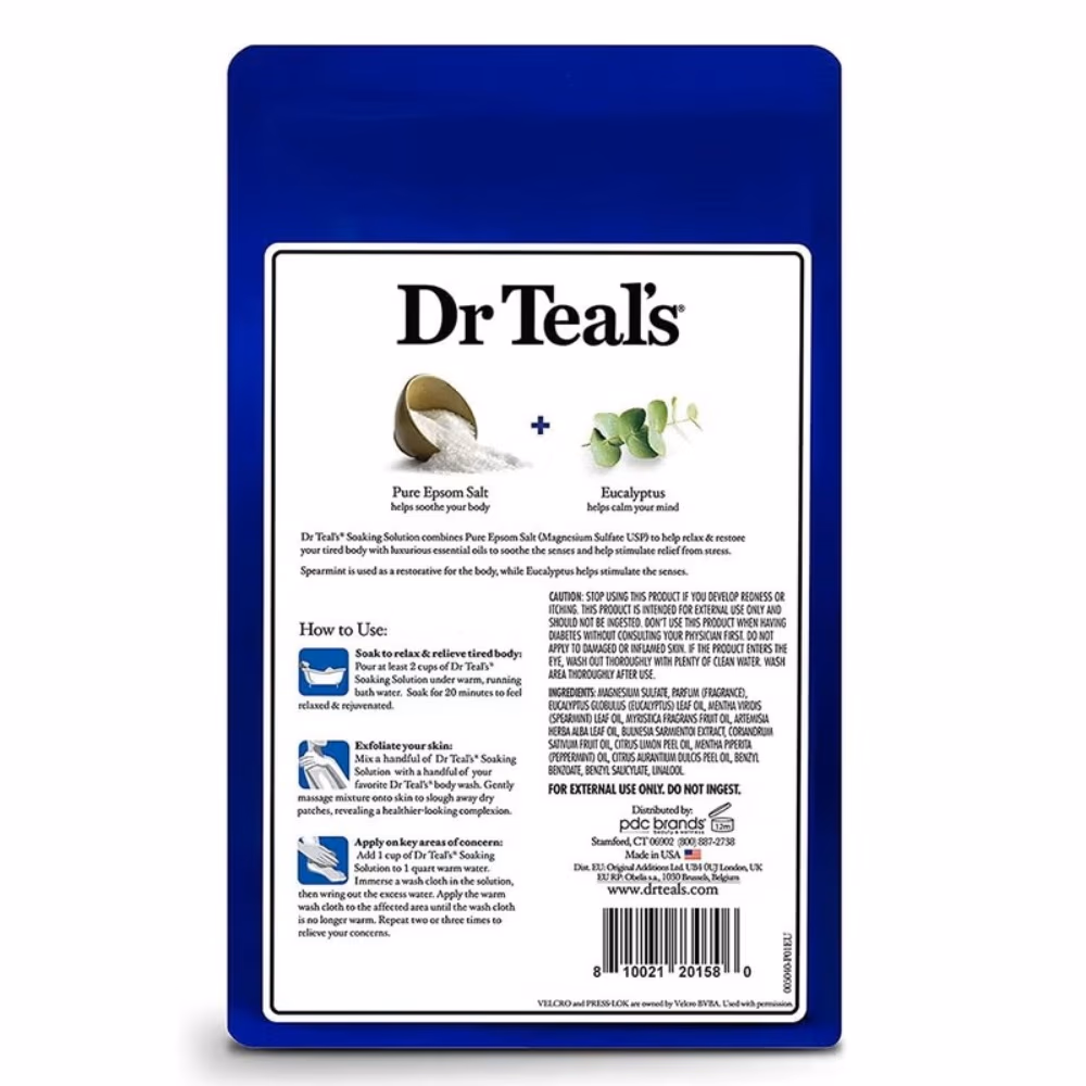 Dr Teal’s Eucalyptus & Spearmint Epsom Salt 450g 3