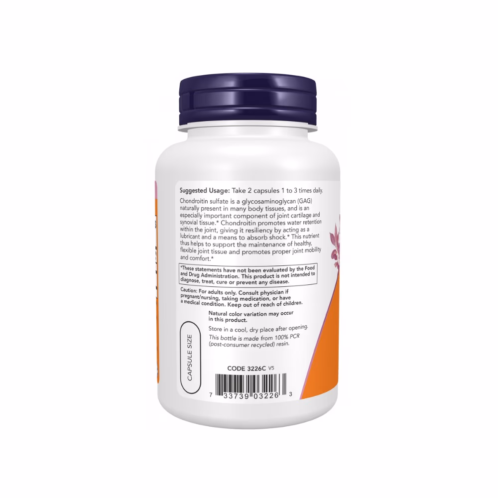 NOW Chondroitin Sulfate 600 mg – 120 Capsules 3