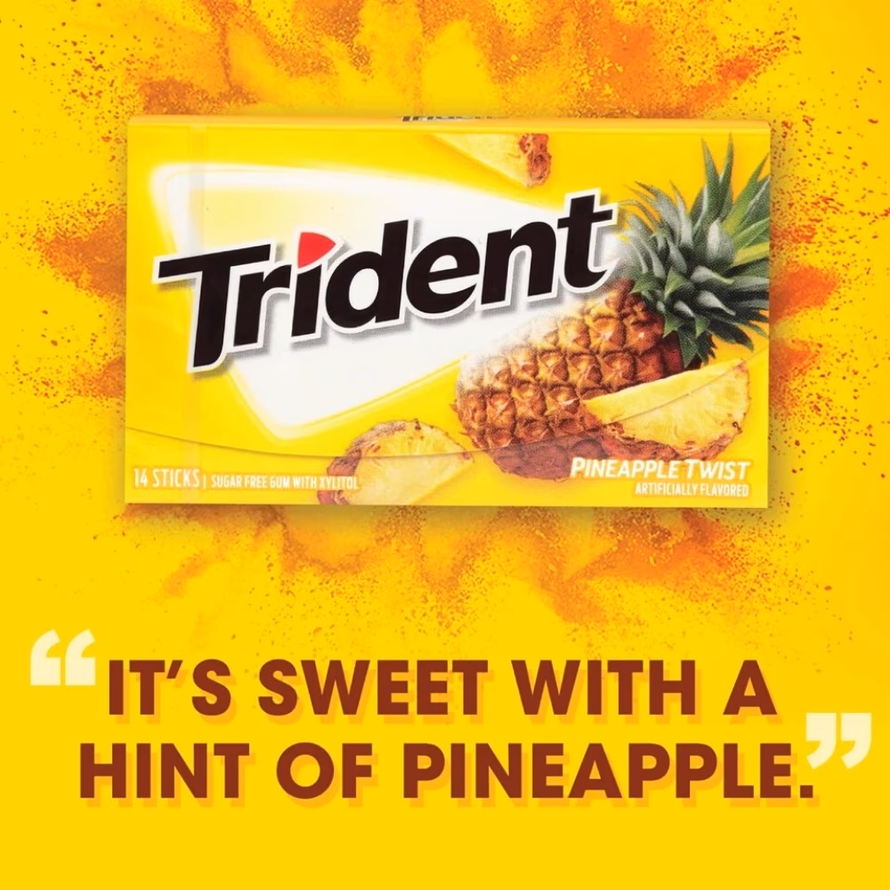 Trident Chewing Gum Pineapple Twist 14s  3