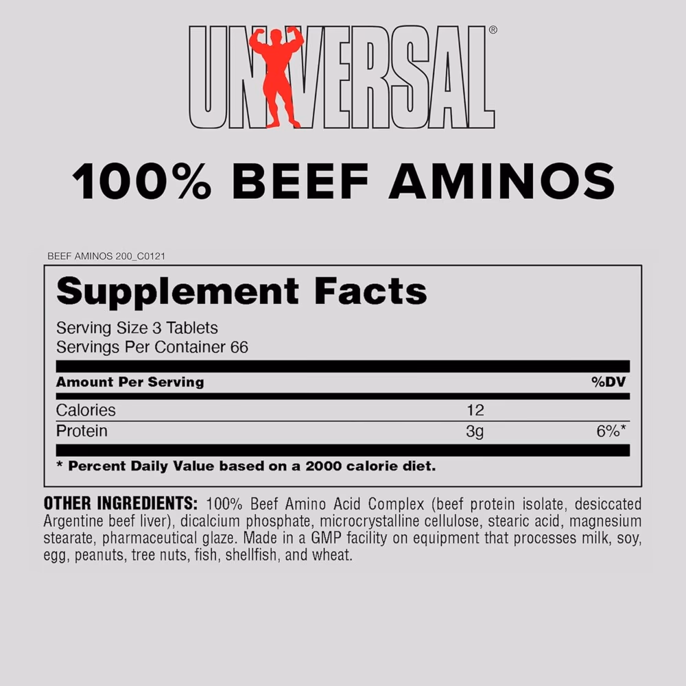 Universal Beef Aminos 200 Tablets 2