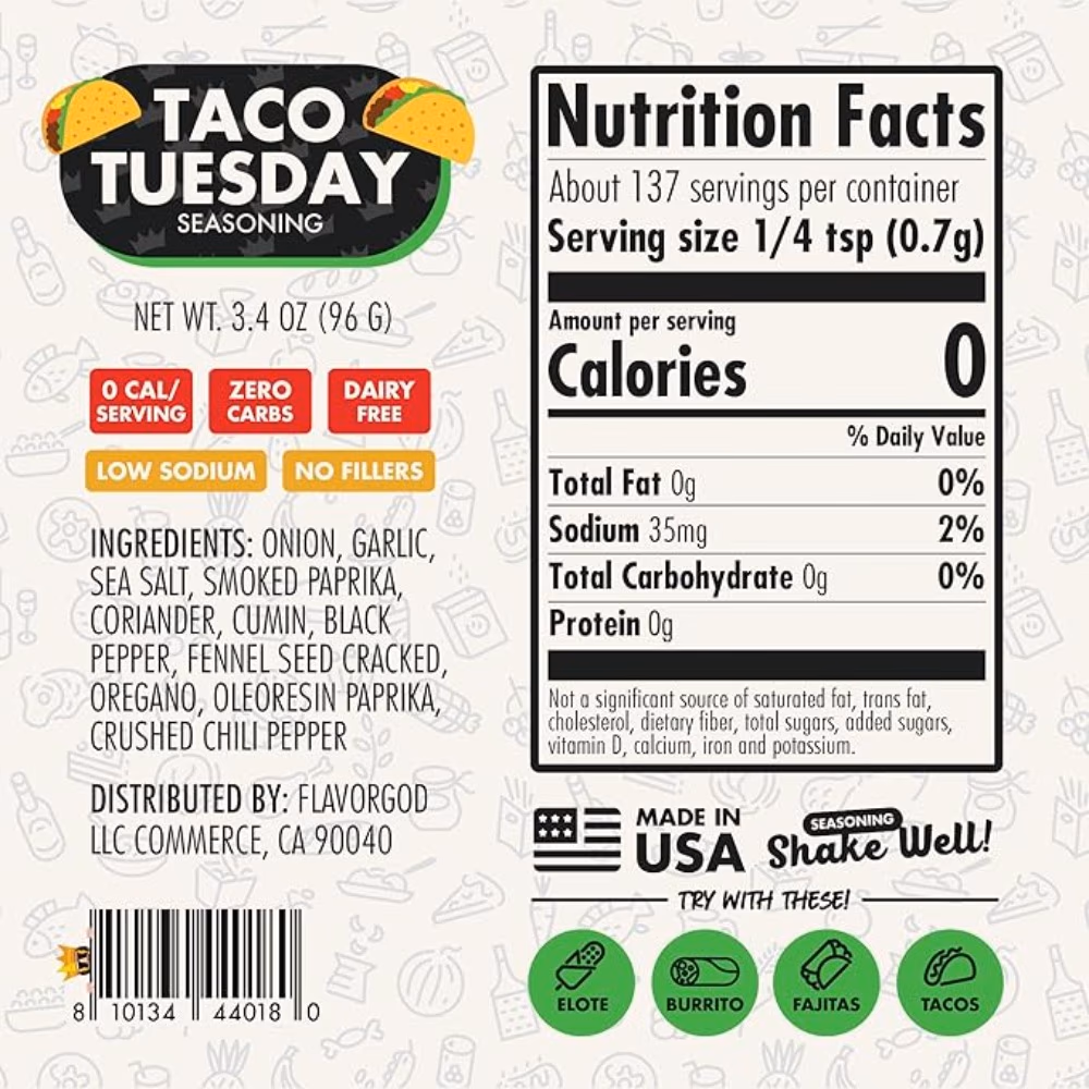 FlavorGod Spice Taco Tuesday 96g  2